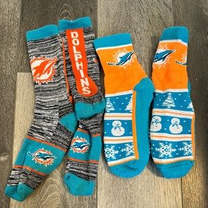 Miami Dolphins Sock Set plus flashlight